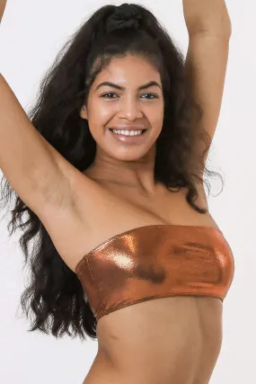 RMH8393 - Shiny Matrix Tube Bikini Top