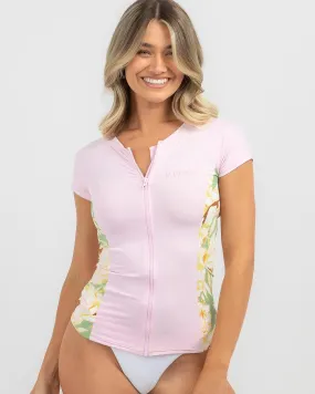 Roxy Cap Sleeve Full Zip Lycra Rash Vest