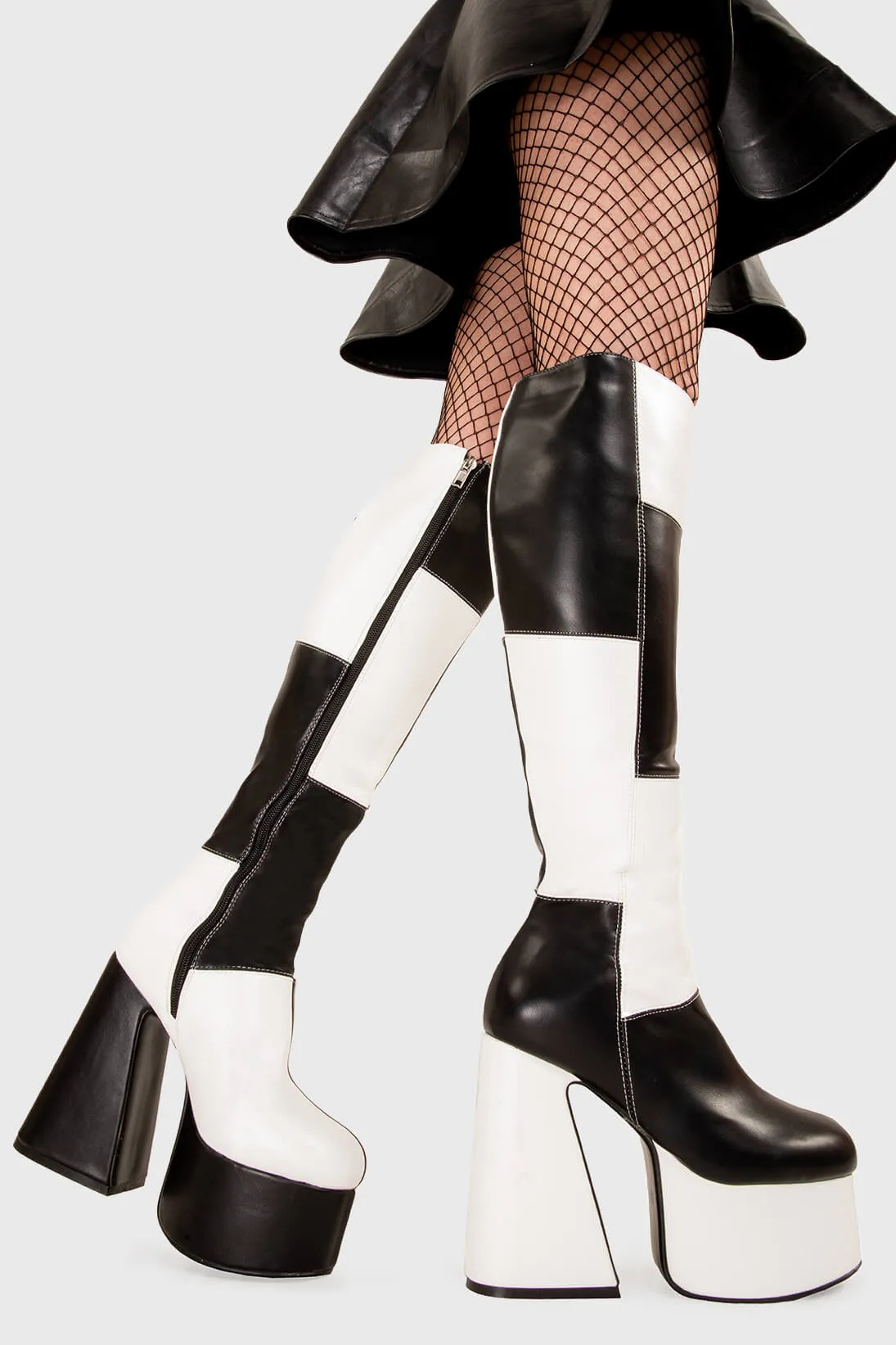 Runway Wide Calf Platform Knee High Boots