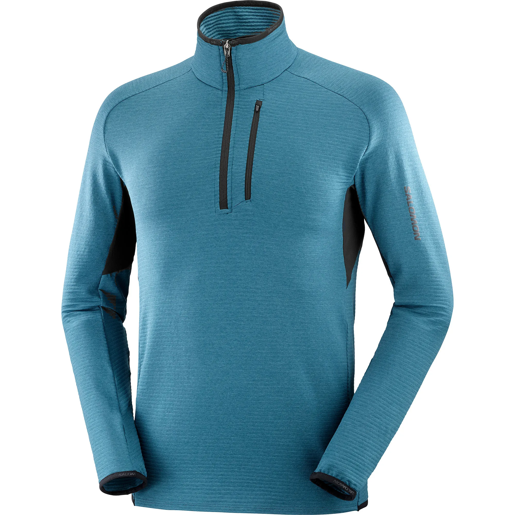 Salomon Men's Essential Lightwarm Half Zip Deep Dive/Deep Black | Buy Salomon Men's Essential Lightwarm Half Zip Deep 
