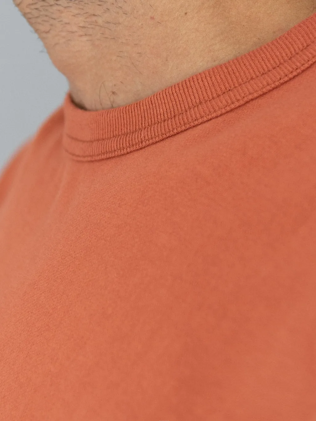 Samurai Jeans SJST23-RIM Loopwheel Ripened Cotton Solid Tee Orange Red