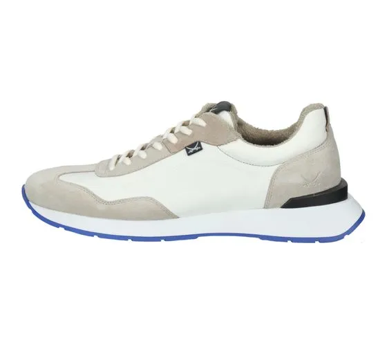 SANSIBAR scarpe da uomo in vera pelle sneakers per il tempo libero con suola estraibile 109633 grigio o beige