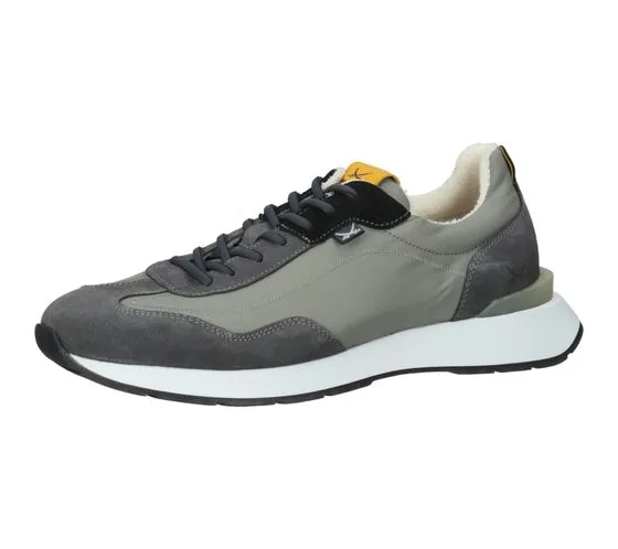 SANSIBAR scarpe da uomo in vera pelle sneakers per il tempo libero con suola estraibile 109633 grigio o beige