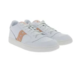 Saucony Jazz Court Damen Turnschuhe Echtleder mit EVA Zwischensohle S60759-8 Weiß/Rosa