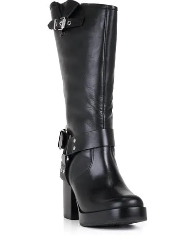 Schutz Women's Kiara Block Atanado Leather Boot