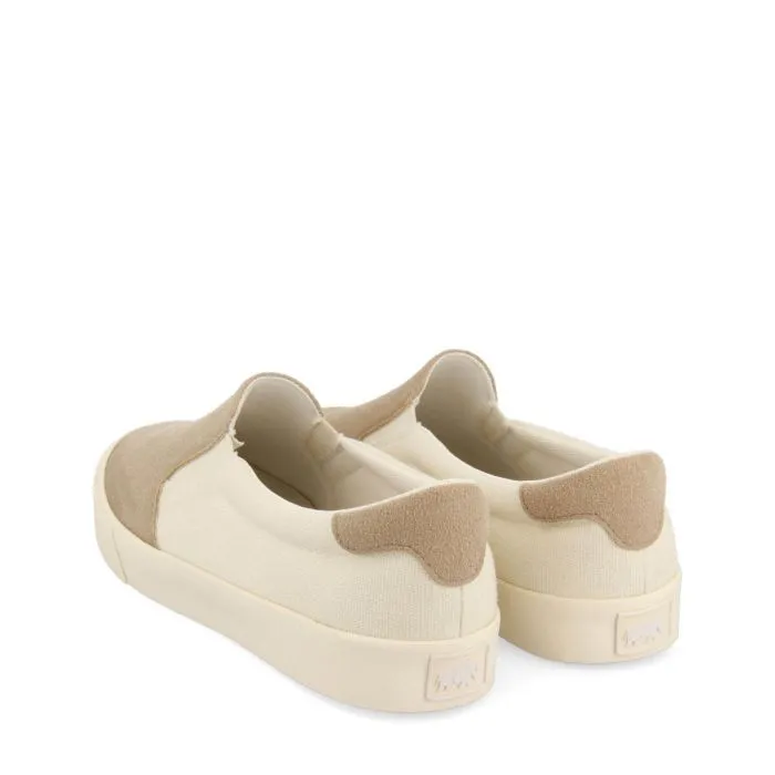 Seibo men's beige slip-on sneakers