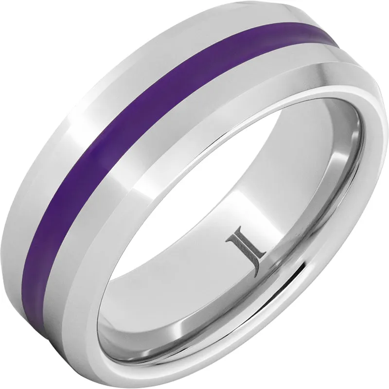 Serinium Purple Enamel Inlay Ring