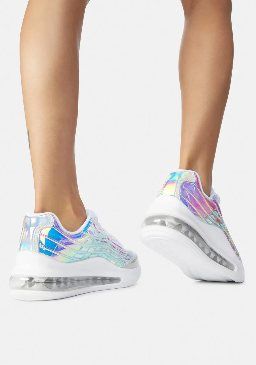 Shine Don't Stop Holographic Sneakers-
