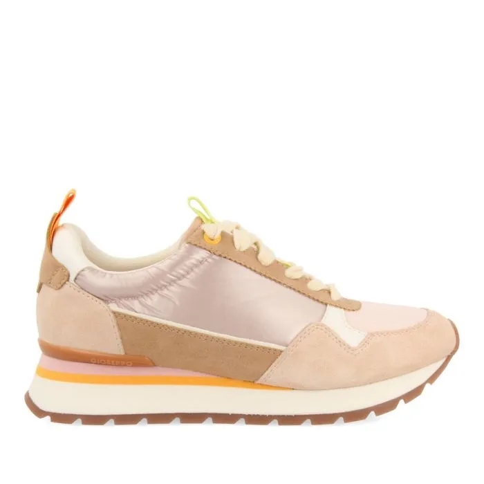 SHINY NUDE SNEAKERS WITH MULTICOLOR DETAILS FOR WOMEN SAMOSET