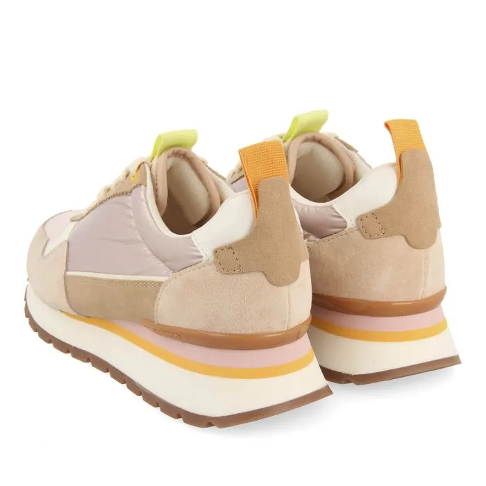 SHINY NUDE SNEAKERS WITH MULTICOLOR DETAILS FOR WOMEN SAMOSET