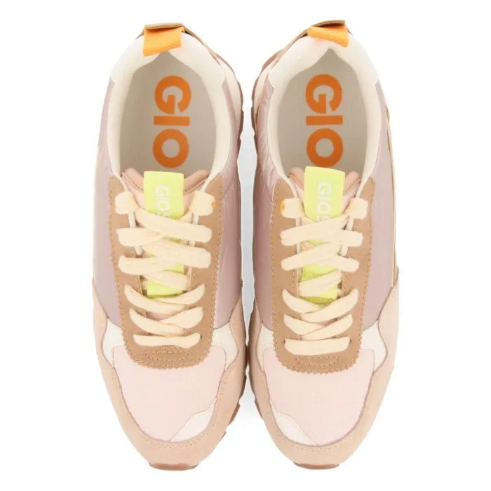 SHINY NUDE SNEAKERS WITH MULTICOLOR DETAILS FOR WOMEN SAMOSET