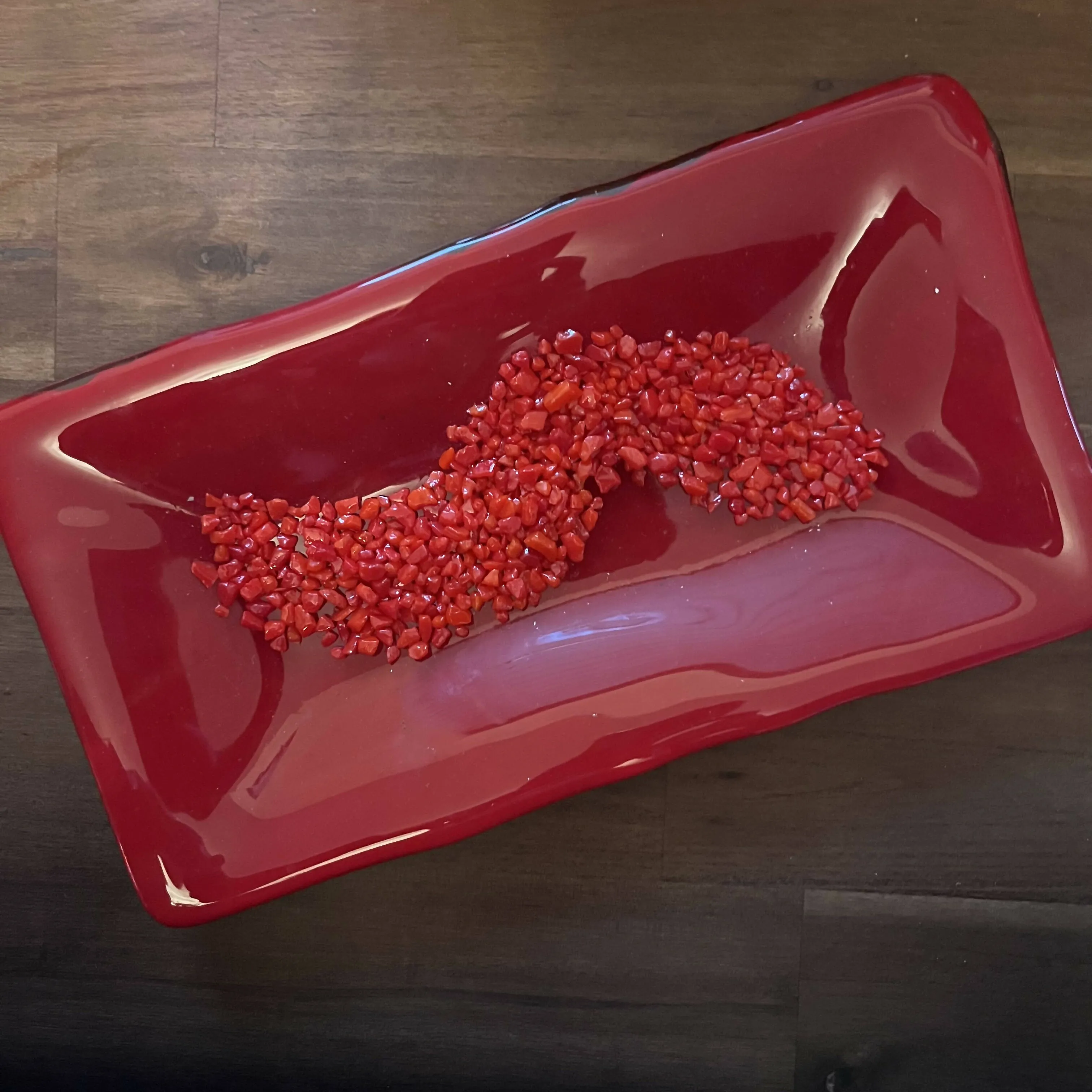 Shmak Creations - Red Textured Dish