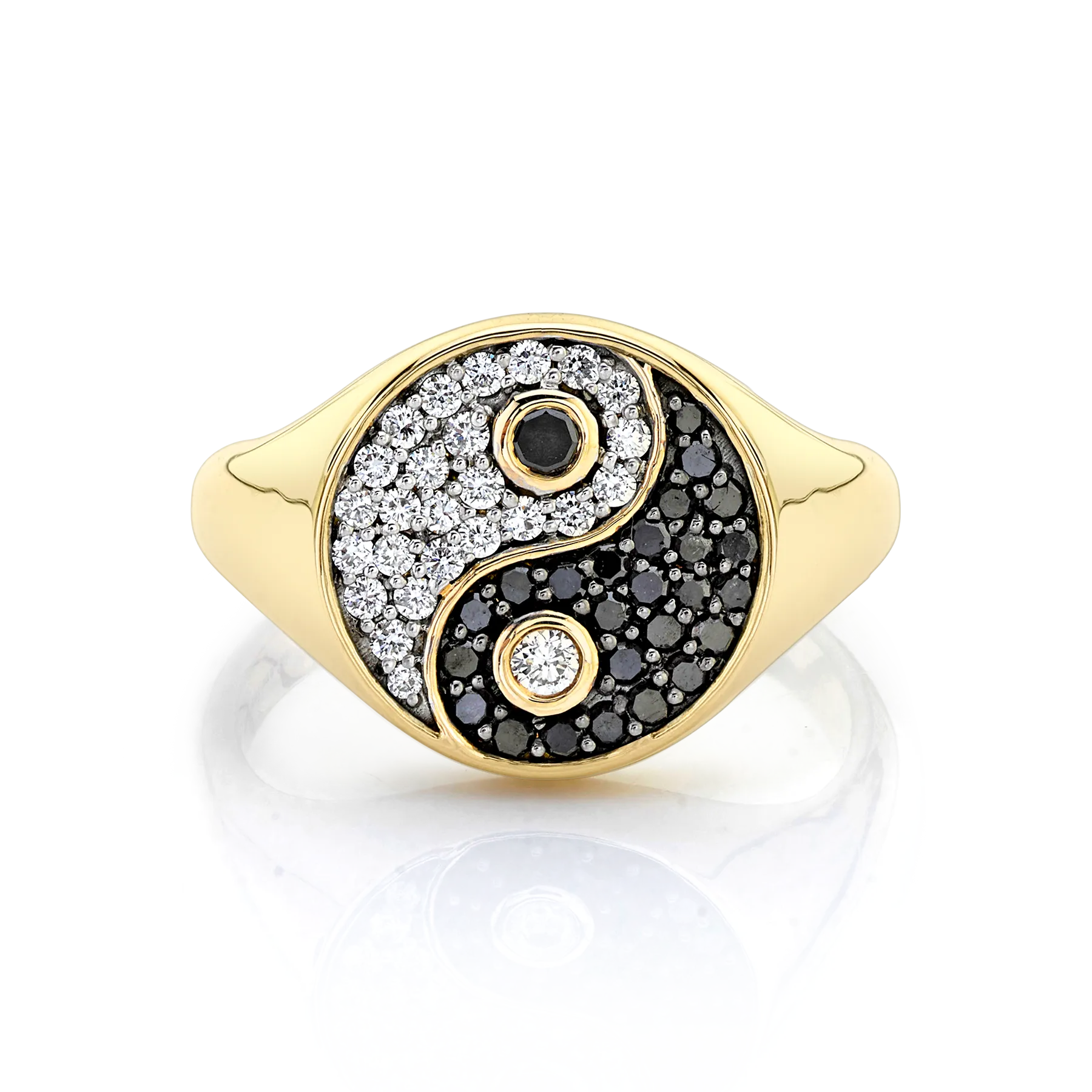 Signet Ring - Yin Yang / 14k Yellow Gold