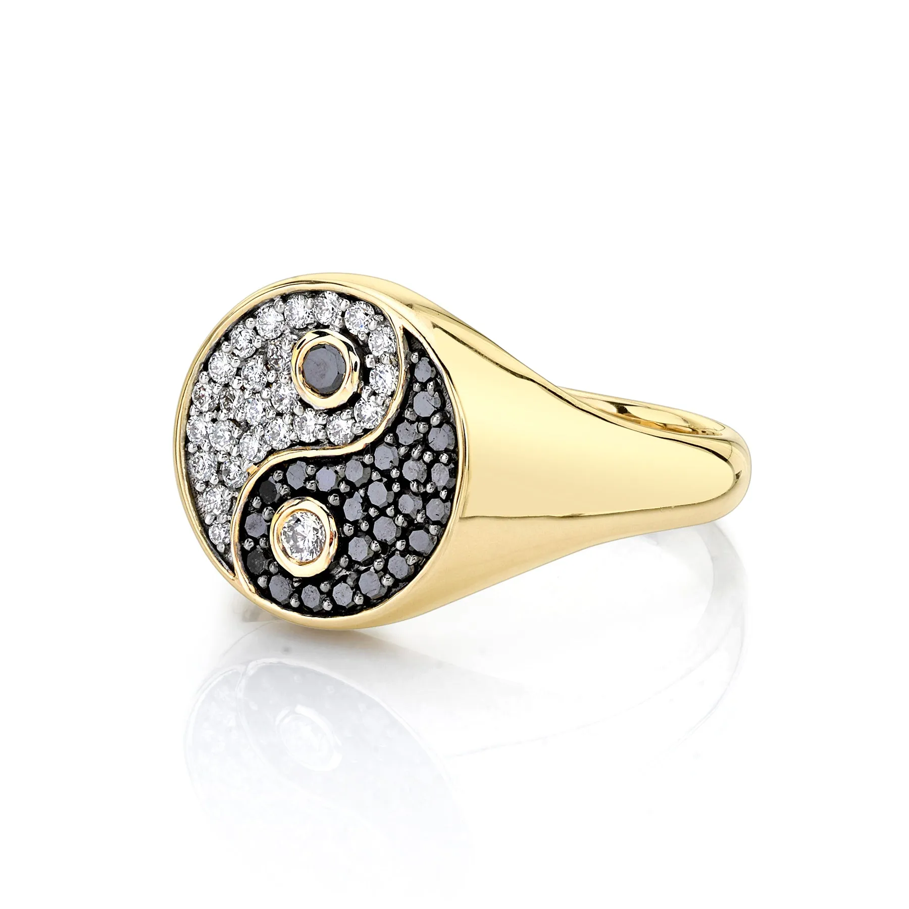 Signet Ring - Yin Yang / 14k Yellow Gold