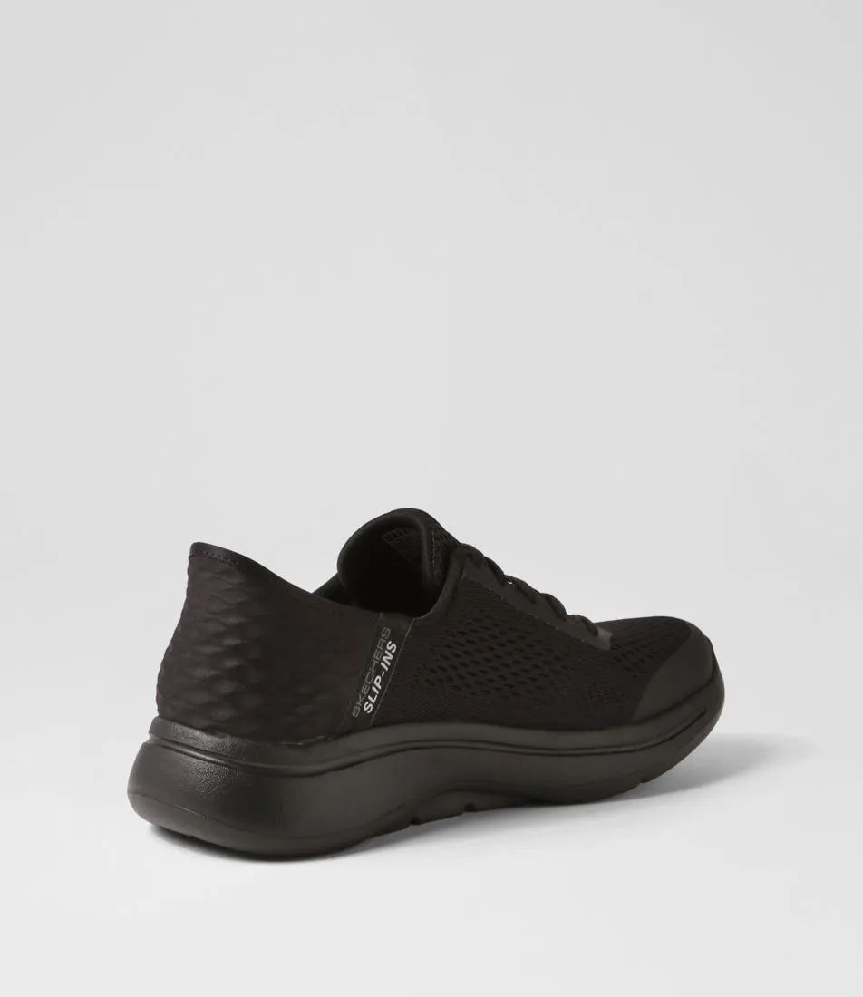 SKECHERS Go Walk Arch Fit Black Fabric Sneakers