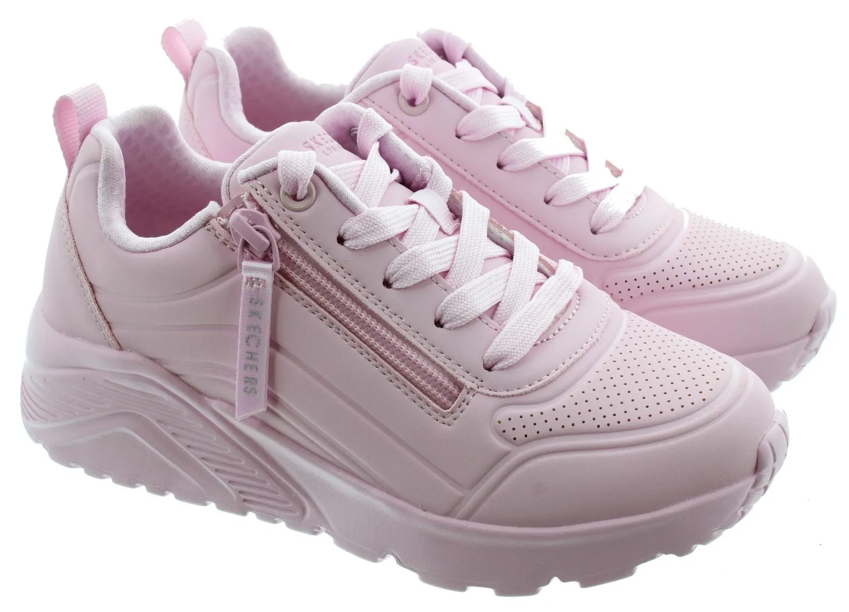 SKECHERS Kids 310387L Uno Zip Trainers In Light Pink