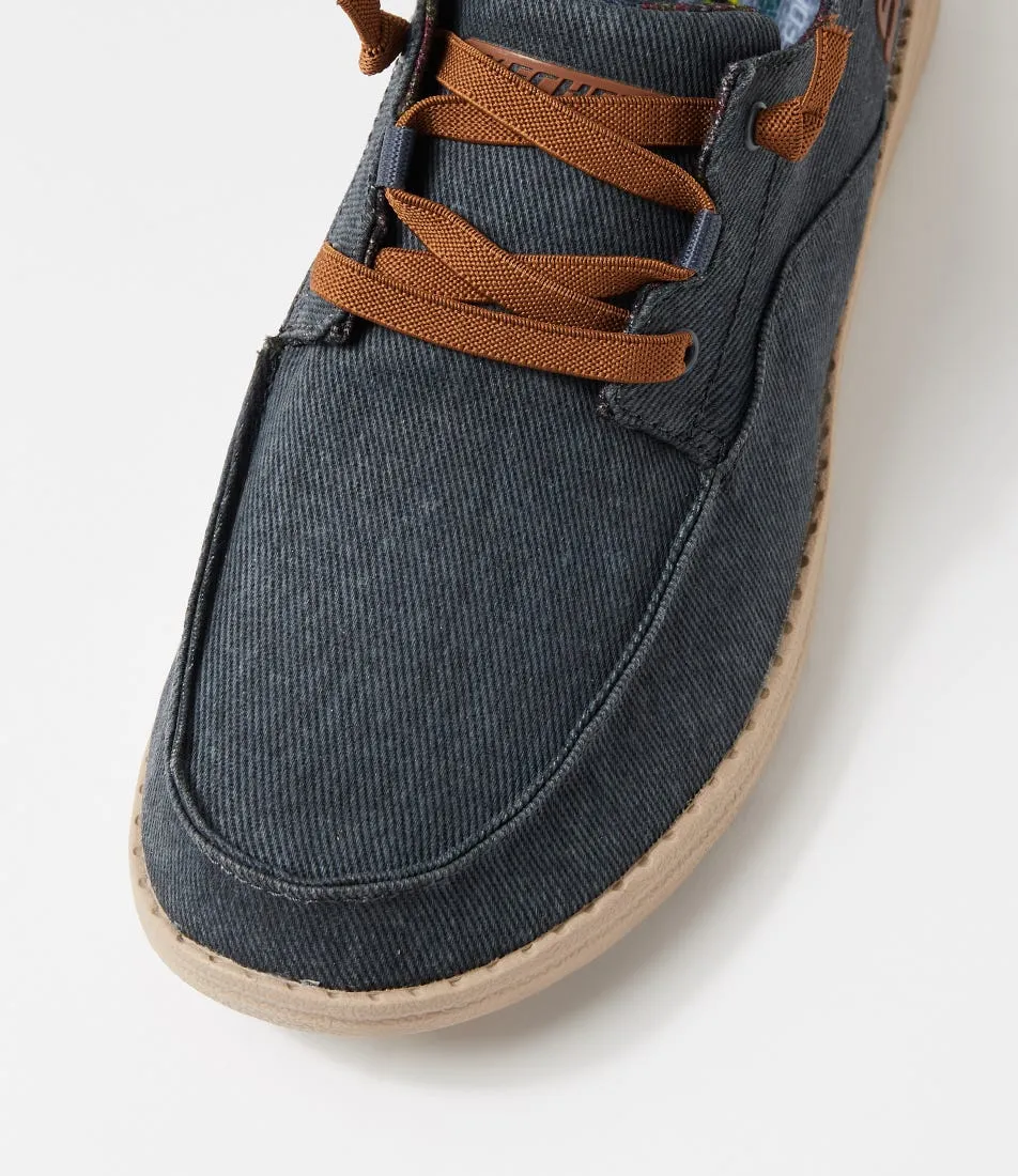 SKECHERS Melson Navy Canvas Sneakers