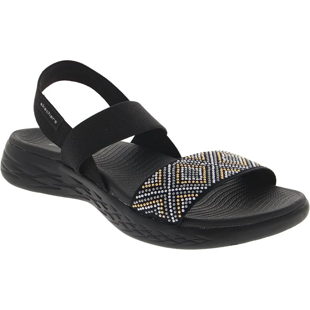 Skechers On The Go 600 Glitzy Slide Sandals - Womens