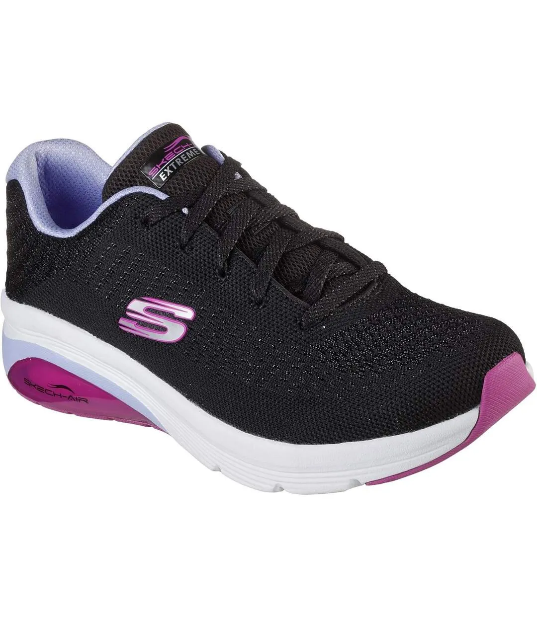 Skechers Womens/Ladies Skech-Air Extreme 2.0 Classic Vibe Sneakers (Black/Lavender) - UTFS8583