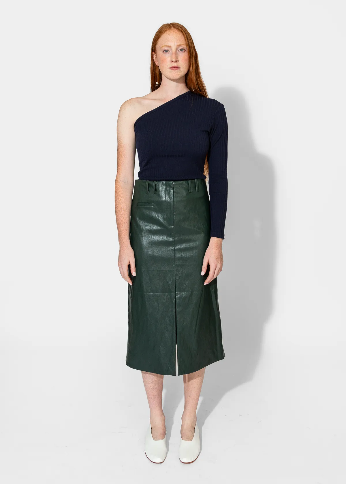 Slit Front Skirt - Pine