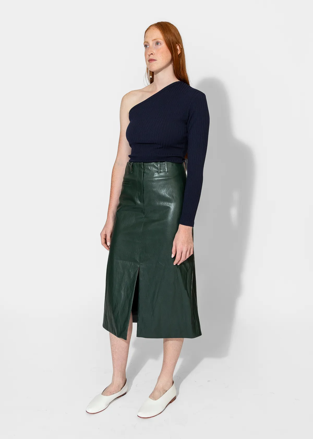 Slit Front Skirt - Pine