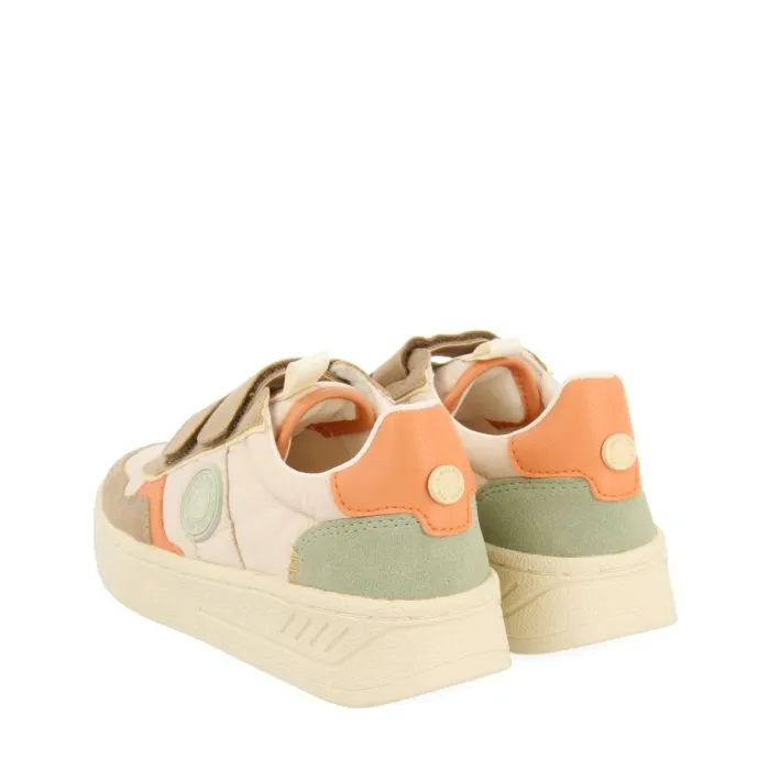 SNEAKERS BEIGE COLOR RETRO STYLE WITH COLORFUL DETAILS FOR GIRL AND BOY WELAKA