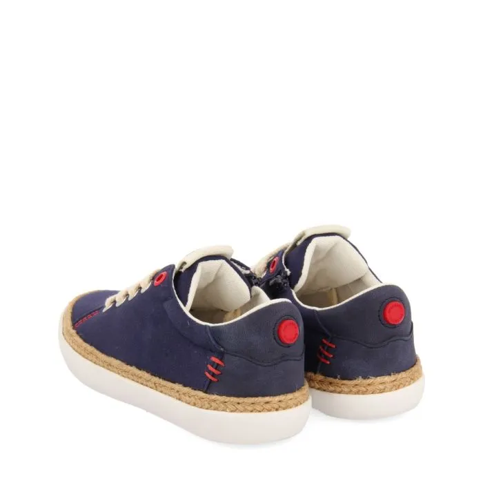 SNEAKERS NAVY BLUE COLOR WITH RAFFIA DETAIL AND COLOR ACCENTS FOR BOYS AND GIRLS TUNJE