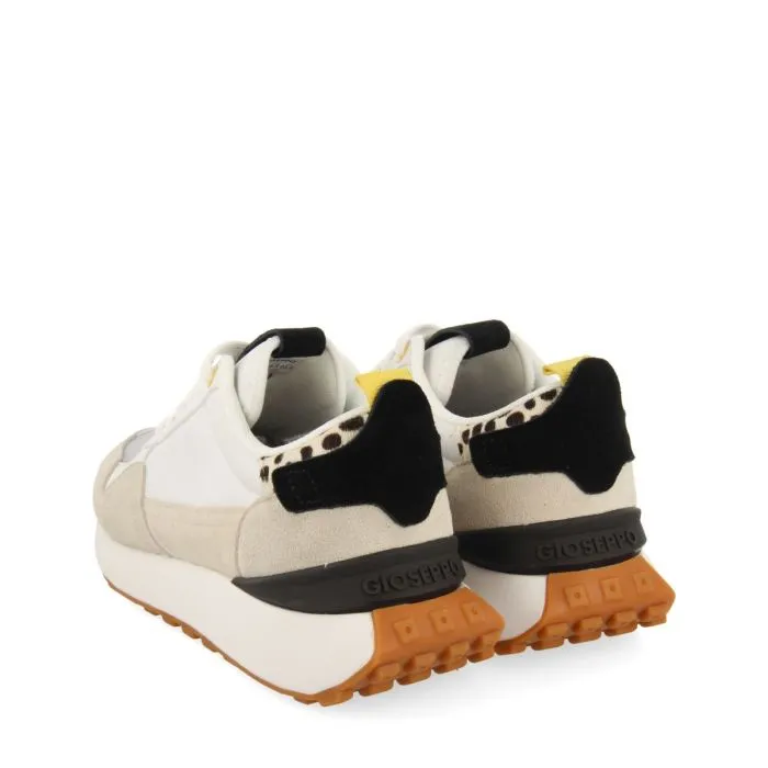 SNEAKERS OFF-WHITE WITH ANIMAL PRINT DETAIL FOR WOMEN KERBY