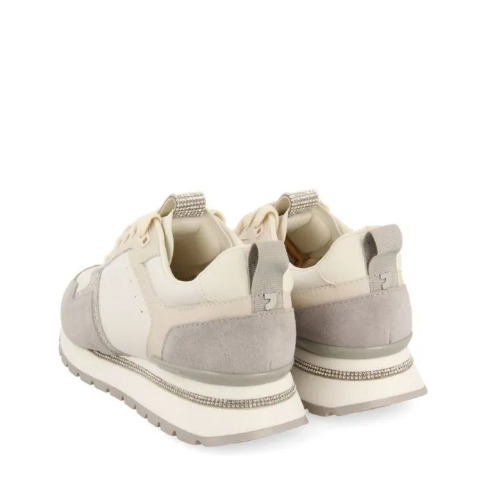 SNEAKERS OFF-WHITE WITH STRASS DETAIL FOR WOMEN ISPICA