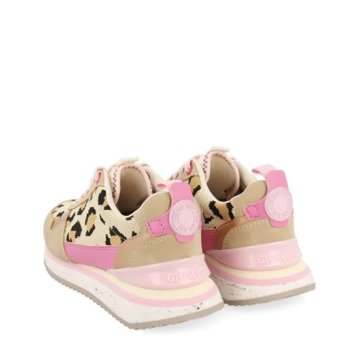 SNEAKERS WITH ANIMAL PRINT AND PINK DETAILS FOR GIRL AND BOY IVES