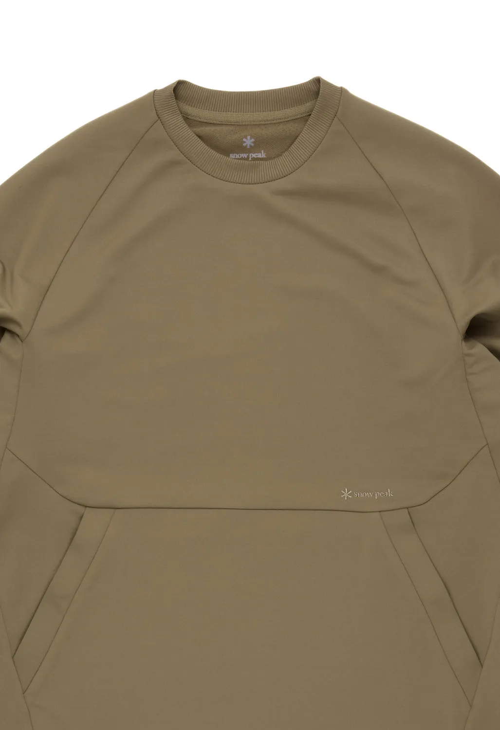 Snow Peak Men's Quick Dry Sweatshirt Pullover - Khaki