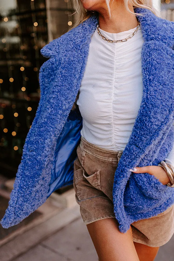 Snuggle Weather Sherpa Vest In Blue