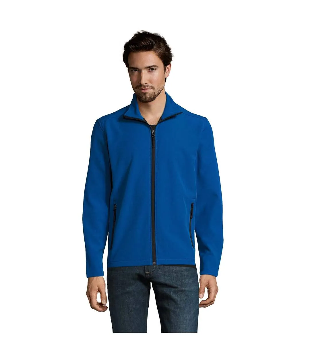 SOLS Mens Race Full Zip Water Repellent Softshell Jacket (Royal Blue) - UTPC2549
