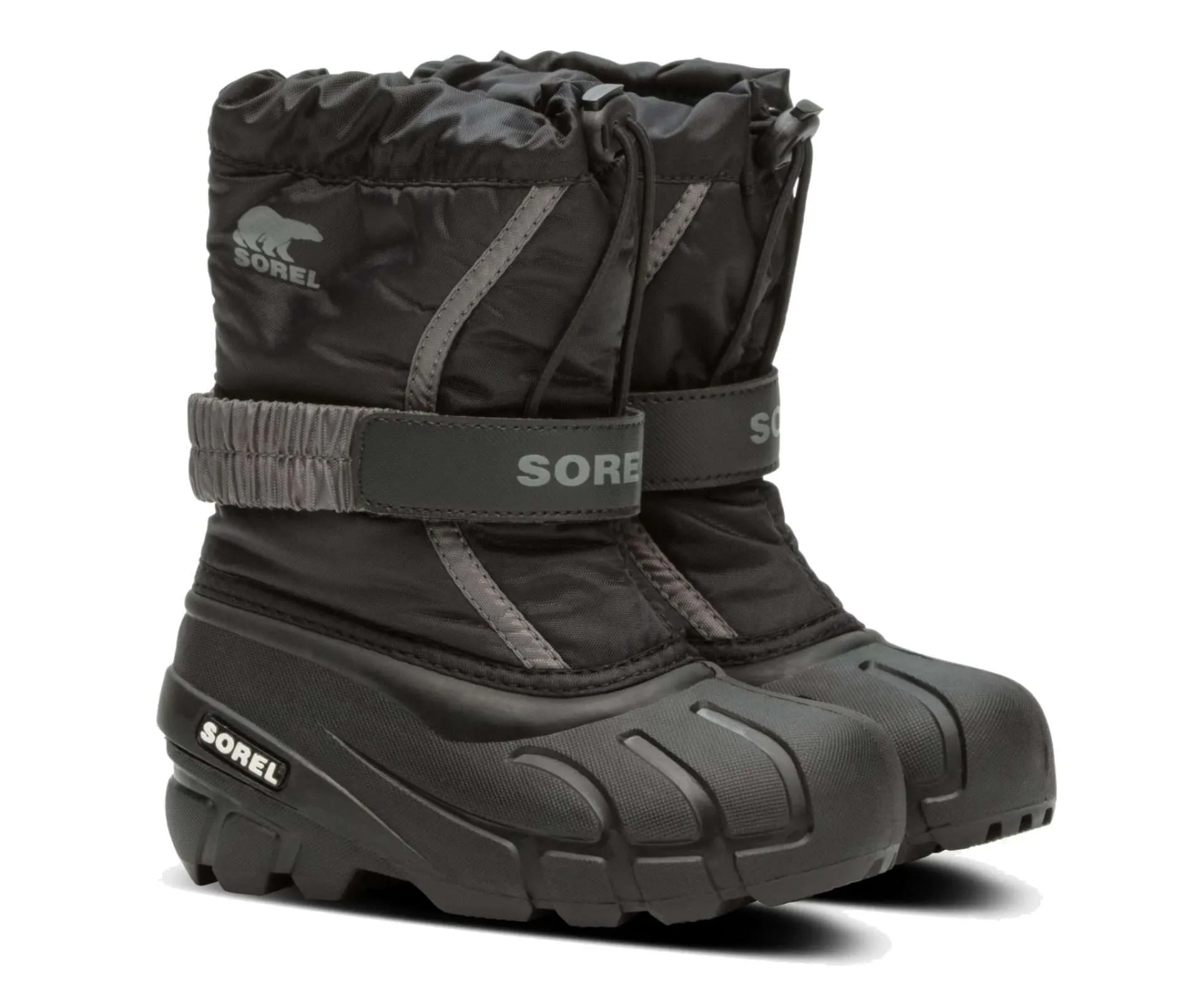 SOREL Childrens Flurry Boot – Black City Grey