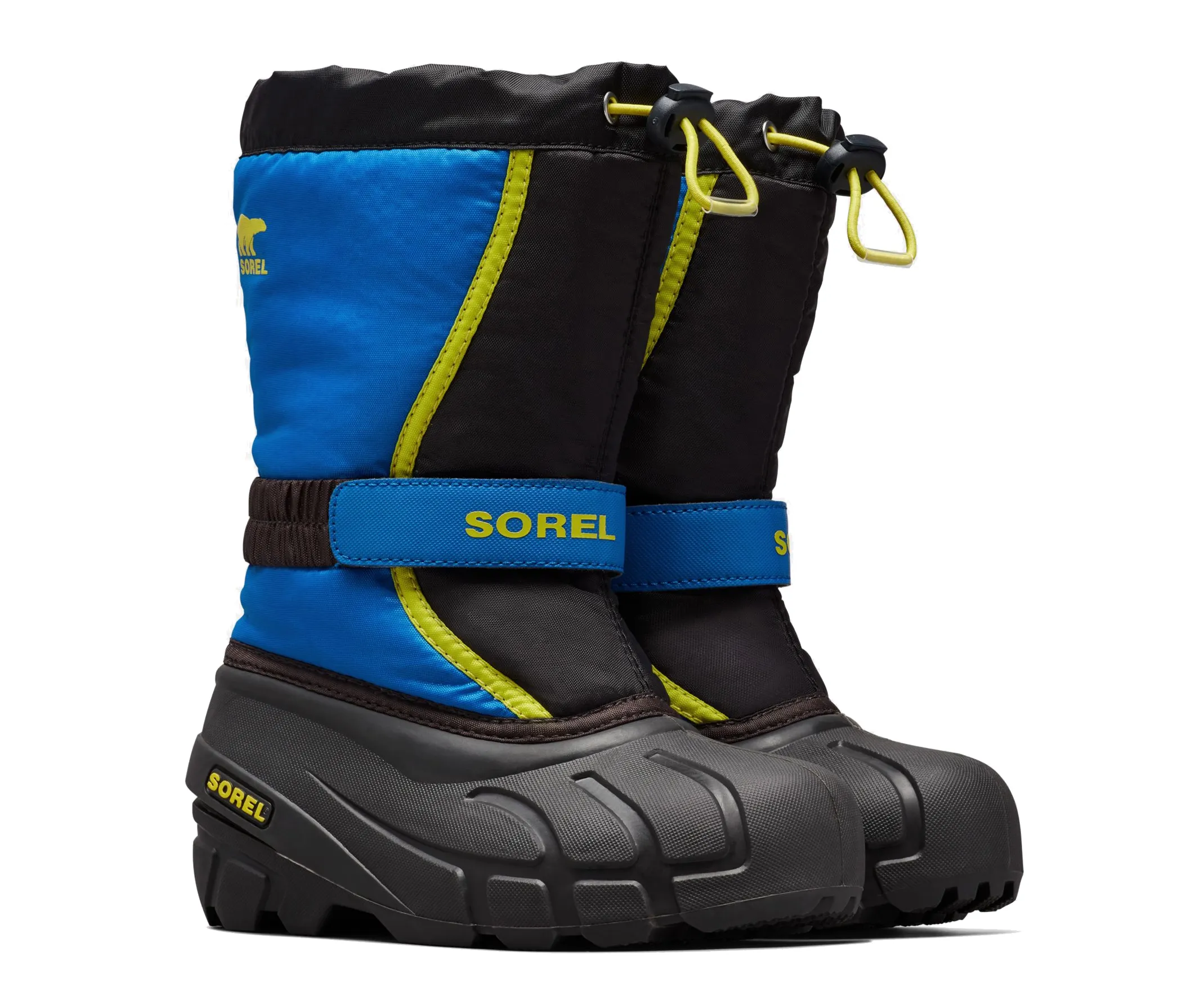 SOREL Childrens Flurry Boot – Black, Super Blue