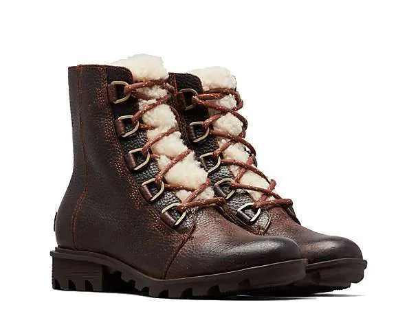 SOREL Phoenix Short Lace Cozy Boot #NL3415-282 BURRO