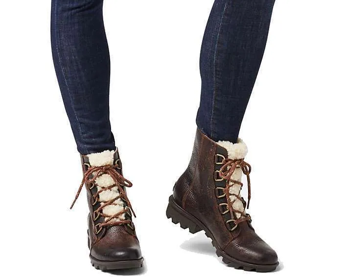 SOREL Phoenix Short Lace Cozy Boot #NL3415-282 BURRO