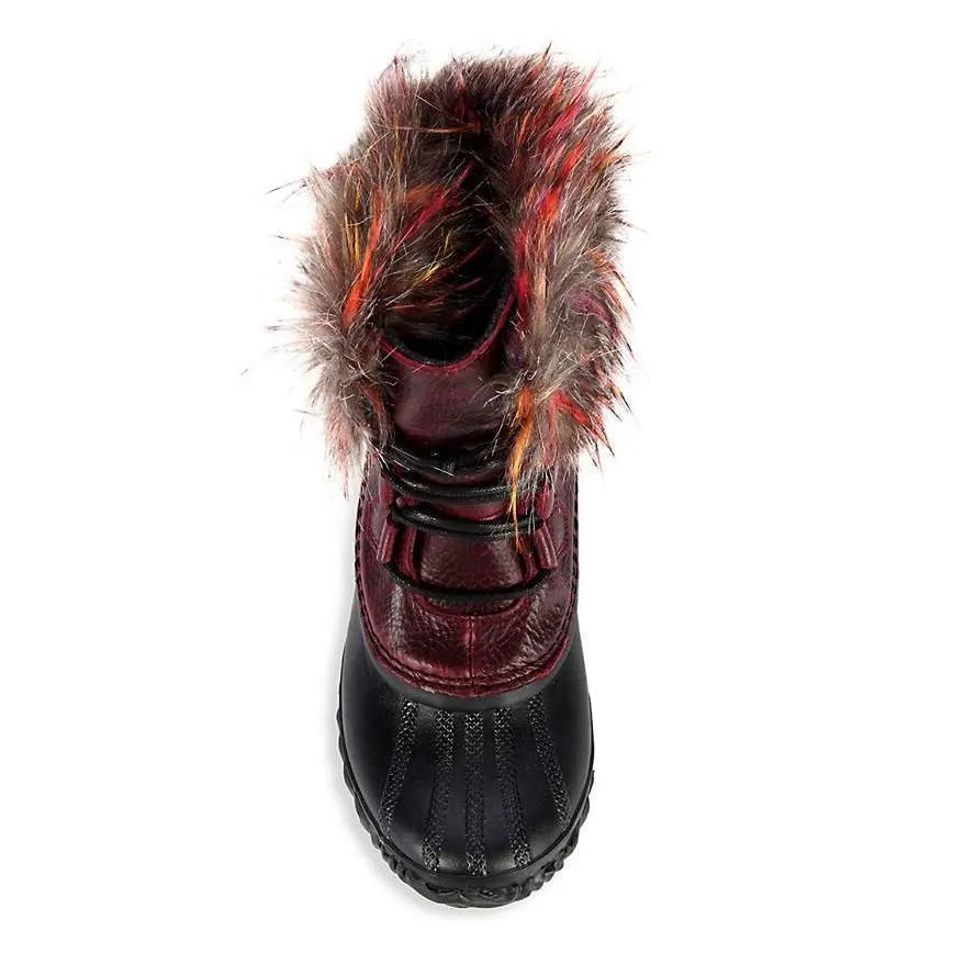 Sorel Women’s Out N About Fur Lux Boots (Rich Wine)