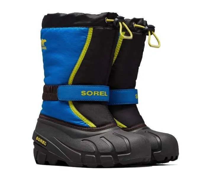 SOREL Youth Flurry Winter Boot (Black/Super Blue)