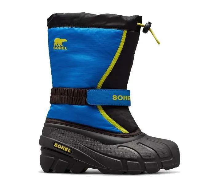 SOREL Youth Flurry Winter Boot (Black/Super Blue)