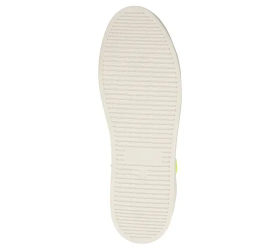 SPM sneakers da donna in vera pelle con plateau e plantare estraibile 24119434-34-13496 bianco/giallo