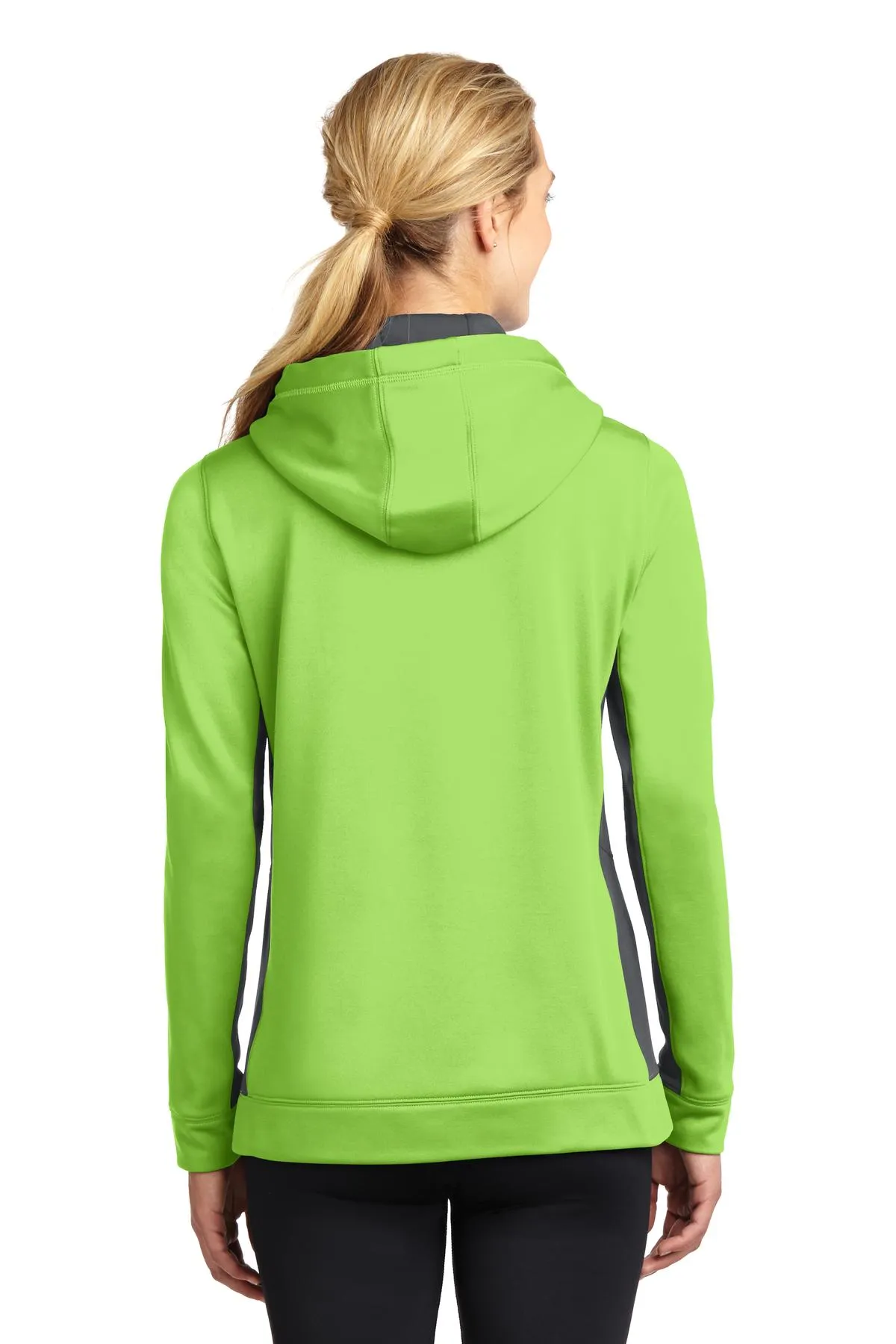 Sport-Tek LST235 Ladies Sport-Wick ® Fleece Colorblock Hooded Pullover