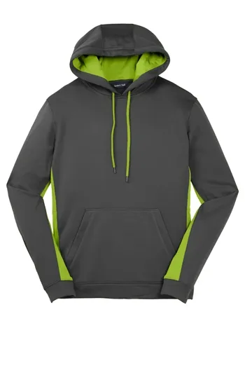 Sport-Tek - Sport-Wick® Fleece Colorblock Hooded Pullover. ST235