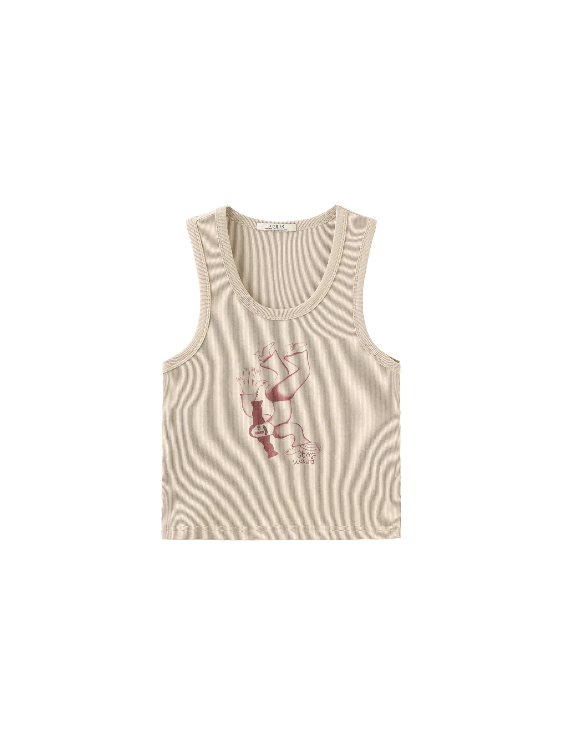 Stay Weird Printed Tank Top