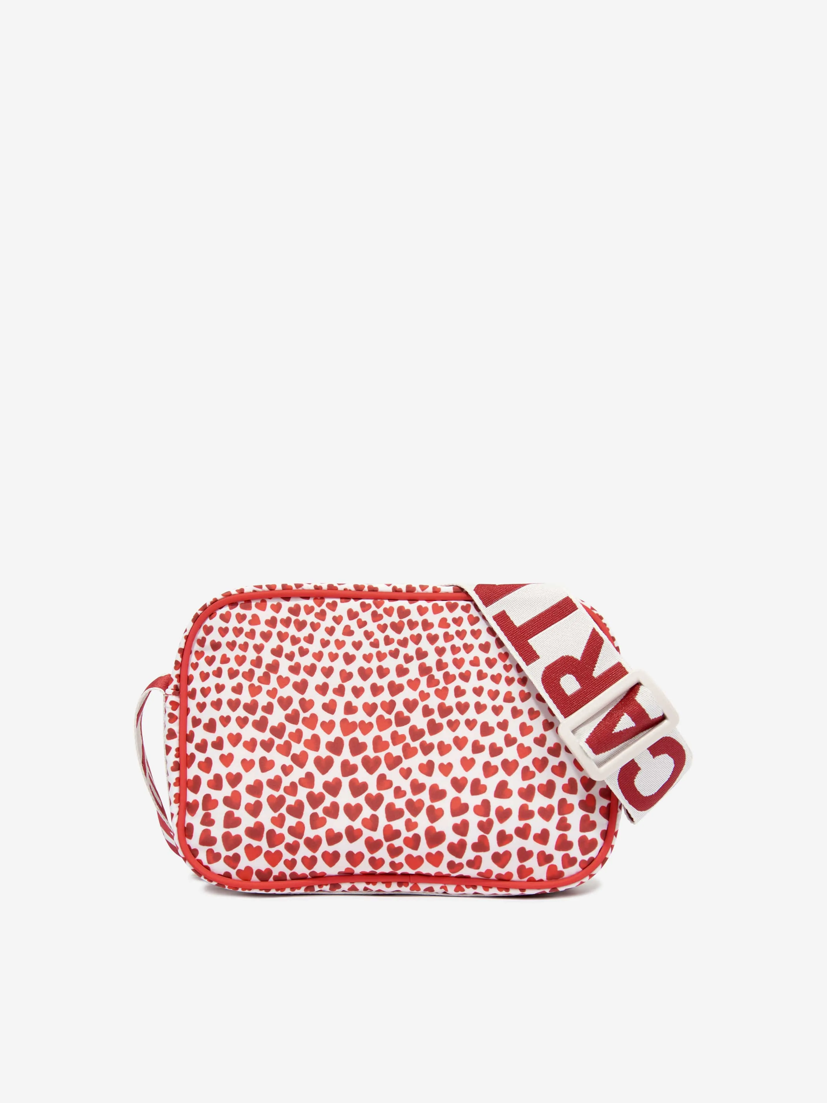 Stella McCartney Girls Heart Crossbody Bag in Red (20cm)