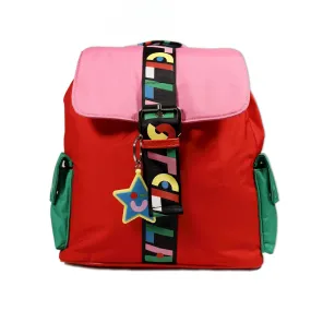 Stella Mccartney Red And Multicolor Backpack For Girls