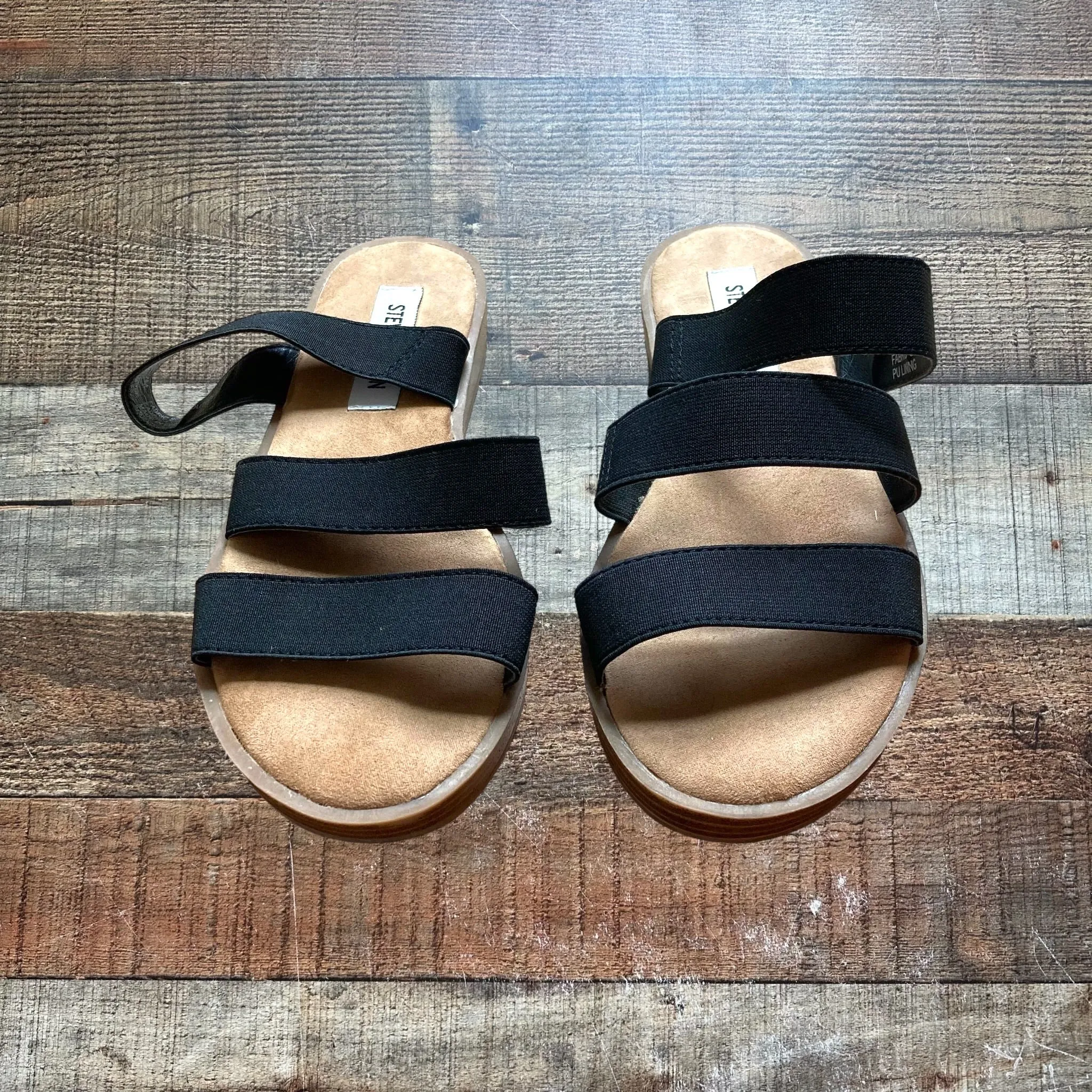Steve Madden Black Bandi Sandals- Size 7
