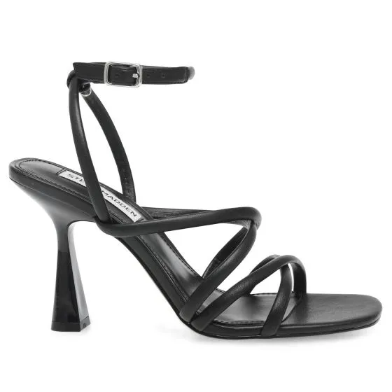 Steve Madden W At-Last Black Soft PU Sandals