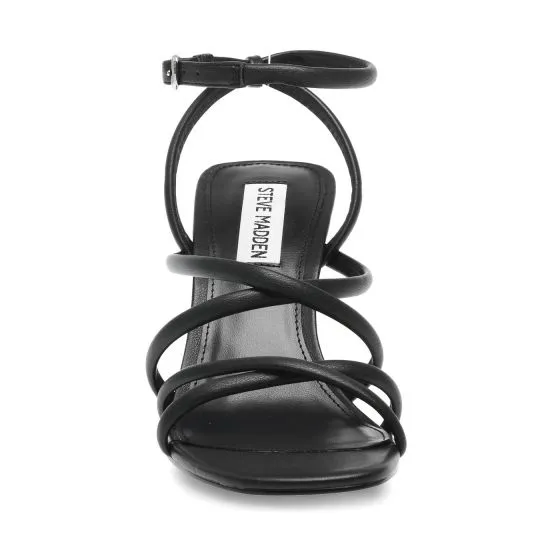 Steve Madden W At-Last Black Soft PU Sandals