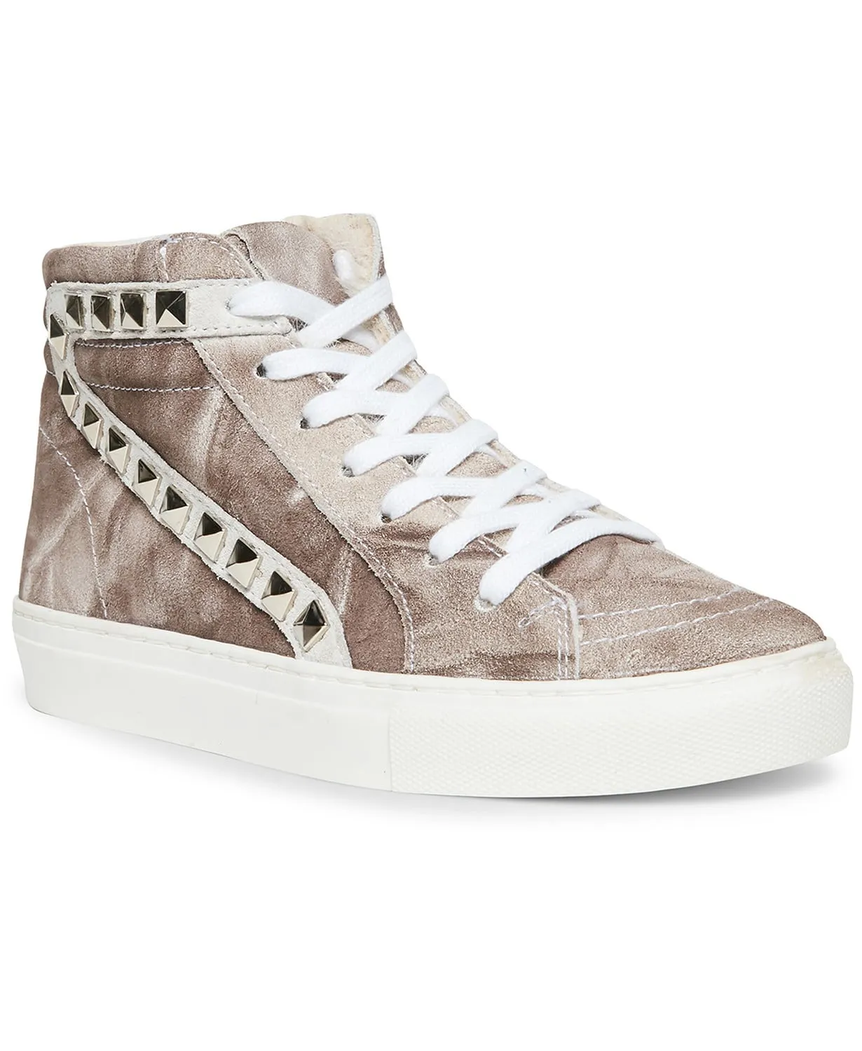 Steve Madden Women’s Grey Suede Tracey-F High Top Sneakers